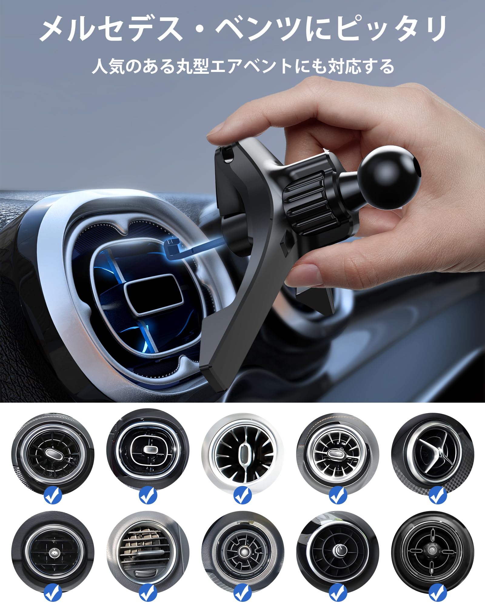 【送料無料】【新登場！ダブルメタルフック】YOSH スマホホルダー 車 ワイヤレス充...