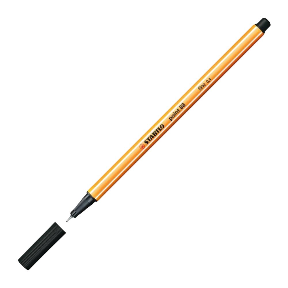 Rakuten - 【送料無料】STABILO 水性ペン ポイント88 ブラック 4本 B88-46 色：ブラック