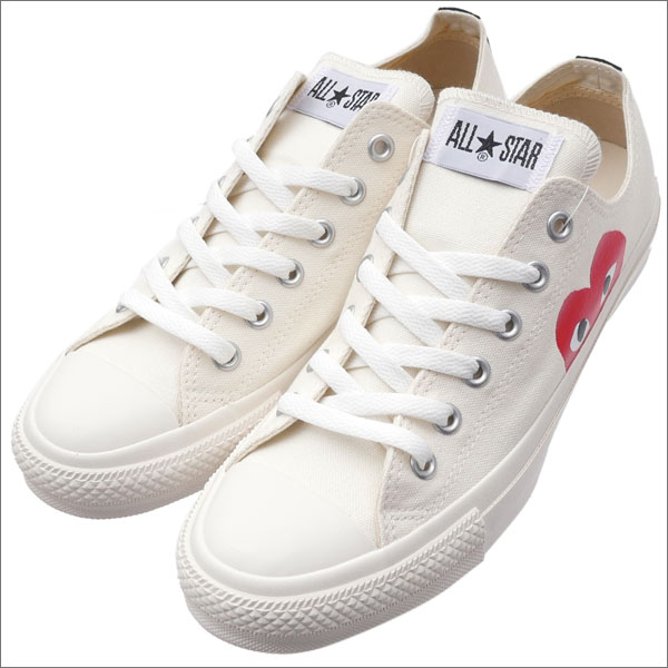 PLAY COMME des GARCONS プレイ コムデギャルソン x CONVERSE コンバース ALL STAR OX PCDG オールスター シューズ スニーカー WHITE 291002211260x【新品】 フットウェア