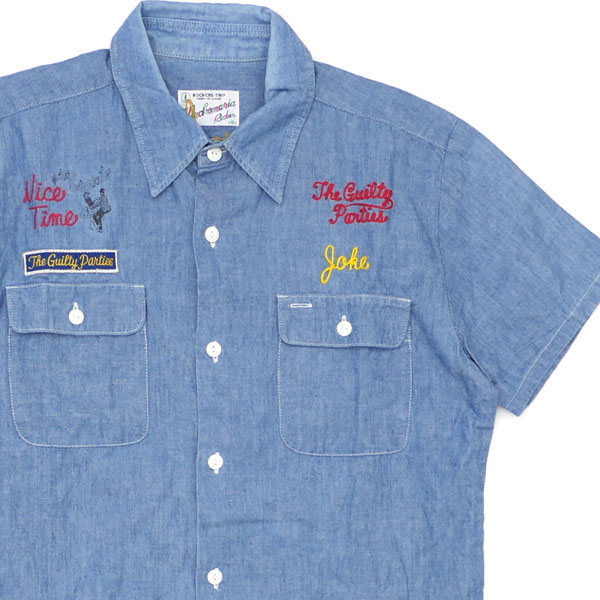 [期間限定ポイント20倍！] 【Sサイズ】 WACKO MARIA ワコマリア CHAMBRAY S/S SHIRT シャンブレー 半袖シャツ メンズ 334000028037 【中古】 TOPS CE02