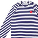 正規品 本物保証 プレイ コムデギャルソン PLAY COMME des GARCONS MENS BORDER RED HEART LS TEE 長袖Tシャツ WHITExNAVY ホワイト メンズ 【新品】 202000229049 TOPS