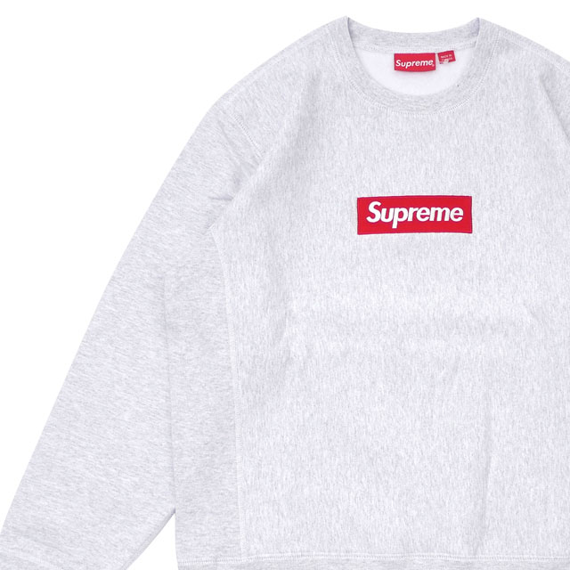 【数量限定特別価格】 シュプリーム SUPREME Box Logo Crewneck ボックス ロゴ BOX ロゴ クルーネック スウェット ASH GREY グレー 灰色 メンズ 【新品】 209000541142 SWT/HOODY GRAY