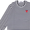 コム デ ギャルソン 正規品・本物保証 プレイ コムデギャルソン PLAY COMME des GARCONS MENS BORDER RED HEART LS TEE 長袖Tシャツ BLACK ブラック 黒 メンズ 【新品】 202000940041 TOPS