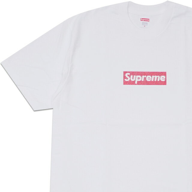 ڿ̸̲ʡ  ץ꡼ SUPREME 25th Anniversary Swarovski Box Logo Tee ܥå T WHITE  200008181040 ȾµT