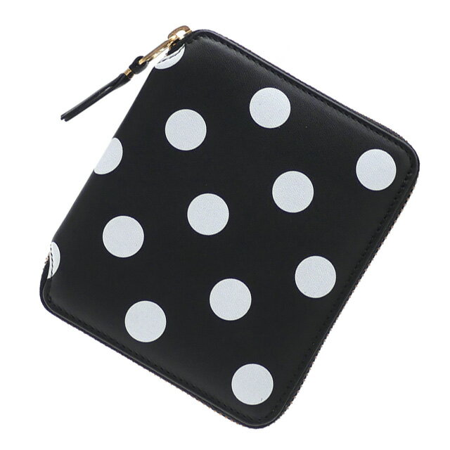 新品 コムデギャルソン Wallet COMME des GARCONS POLKA DOTS PRINTED Bi-fold Wallet ウォレット 二つ折り財布 BLACK ブラック 黒 メンズ レディース グッズ 39ショップ