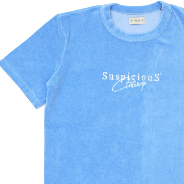  新品 サスピシアス アントワープ SuspiciouS Antwerp The Vintage Towel T-Shirt パイル Tシャツ BLUE ブルー 青 ユニセックス 半袖Tシャツ