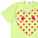 KiE{ۏ Vi vC RfM\ PLAY COMME des GARCONS MENS OUTLINE DOT HEART TEE TVc LIGHT GREEN O[  Y TVc