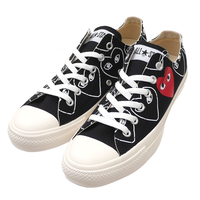 新品 プレイ コムデギャルソン PLAY COMME des GARCONS x コンバース CONVERSE ALL STAR OX PCDG オールスター スニーカー BLACK ブラック 黒 メンズ レディース フットウェア 39ショップ