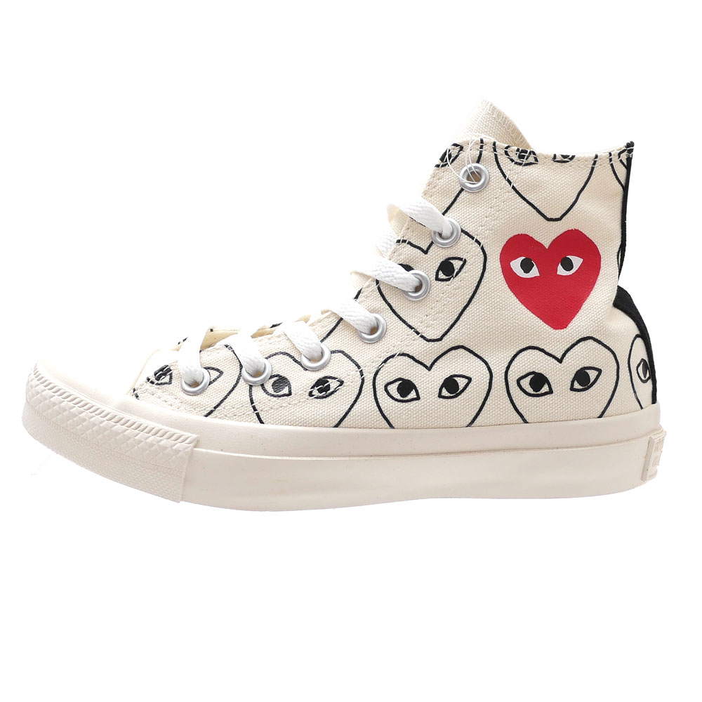 新品 プレイ コムデギャルソン PLAY COMME des GARCONS x コンバース CONVERSE ALL STAR HI PCDG オールスター スニーカー WHITE ホワイト 白 メンズ レディース フットウェア 39ショップ