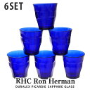 正規品 本物保証 新品 ロンハーマン Ron Herman x デュラレックス DURALEX PICARDIE SAPPHIRE GLASS 6PCS 6個セット ピカルディ グラス タンブラー 結婚祝い お祝い プレゼント 食器 ギフト グッズ