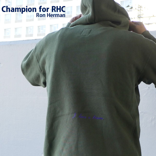 ロンハーマン 【数量限定特別価格】 新品 ロンハーマン RHC Ron Herman x チャンピオン Champion I have a dream Reverse weave Hoodie KHAKI メンズ SWT/HOODY