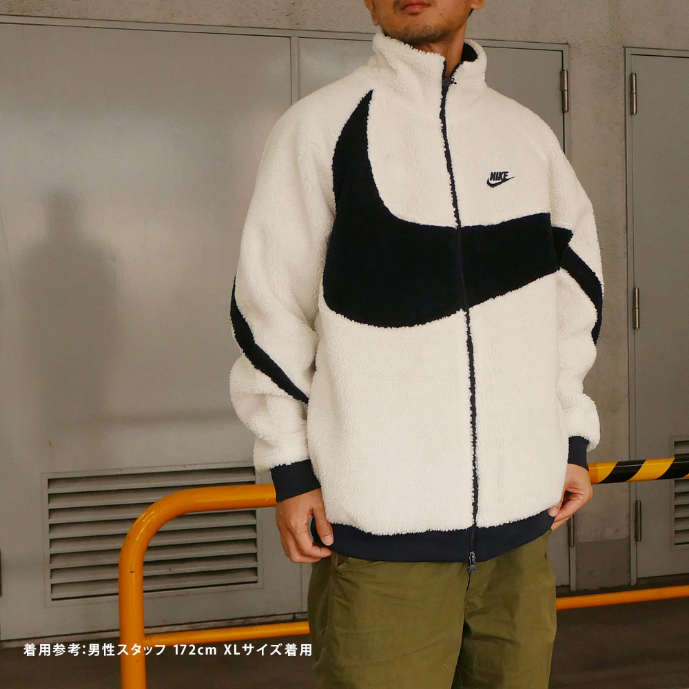 新品 ナイキ NIKE VM SWOOSH FULL ZIP JACKET ボア フリース ジャケット SAIL/DARK OBSIDIAN BQ6546-114 メンズ 新作 BIG SWOOSH BOA JACKET OUTER 39ショップ