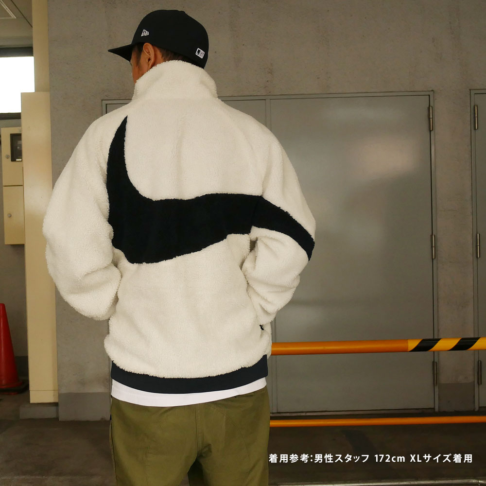 新品 ナイキ NIKE VM SWOOSH FULL ZIP JACKET ボア フリース ジャケット SAIL/DARK OBSIDIAN BQ6546-114 メンズ 新作 BIG SWOOSH BOA JACKET OUTER 39ショップ