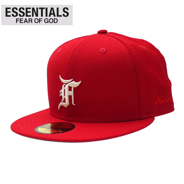 正規品・本物保証 新品 エッセンシャルズ ESSENTIALS x ニューエラ NEW ERA 59FIFTY FITTED CAP キャップ RED レッド メンズ フィアオブゴッド ヘッドウェア