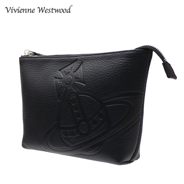 正規品・本物保証 新品 ヴィヴィアン・ウエストウッド Vivienne Westwood HAMILTON POUCH M ポーチ BLACK ブラック 黒 メンズ レディース グッズ