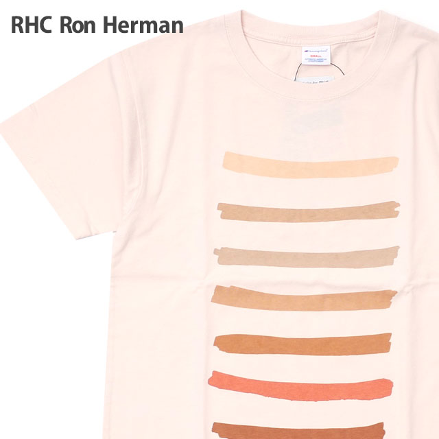 楽天CliffEdgeR正規品・本物保証 新品 ロンハーマン RHC Ron Herman x チャンピオン Champion Rainbow Crewneck Tee Tシャツ PINK ピンク レディース 半袖Tシャツ