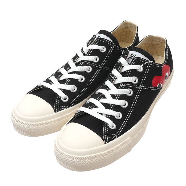 新品 プレイ コムデギャルソン PLAY COMME des GARCONS x コンバース CONVERSE ALL STAR OX PCDG オールスター スニーカー BLACK ブラック 黒 メンズ レディース フットウェア 39ショップ