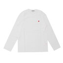 正規品・本物保証 新品 プレイ コムデギャルソン PLAY COMME des GARCONS SMALL RED HEART L/S TEE 長袖Tシャツ WHITE ホワイト メンズ TOPS 2