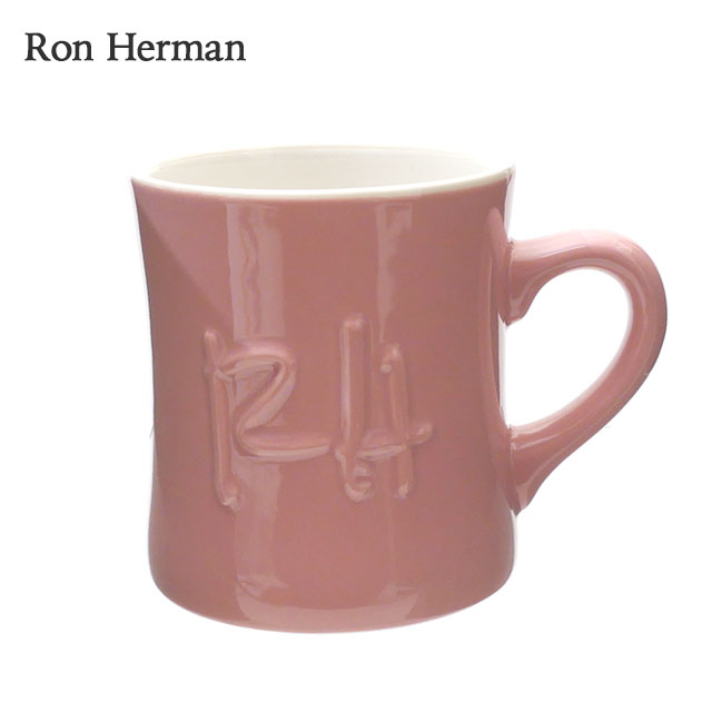 センスのいいメンズマグカップ 正規品・本物保証 新品 ロンハーマン Ron Herman Emboss Logo Mug マグカップ PINK ピンク メンズ レディース グッズ