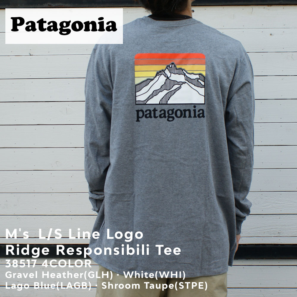 正規品・本物保証 新品 パタゴニア Patagonia M's L/S Line Logo Ridge Responsibili Tee ライン ロゴ リッジ レスポンシビリ 長袖Tシャツ 38517 メンズ レディース アウトドア キャンプ TOPS