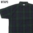  新品 ダブルタップス WTAPS WCPO/SS/COTTON.BROADCLOTH.TEXTILE 半袖シャツ GREEN グリーン 緑 メンズ 221TQDT-SHM04 (W)TAPS TOPS