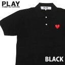 正規品 本物保証 新品 プレイ コムデギャルソン PLAY COMME des GARCONS MENS RED HEART POLO SHIRT ポロシャツ BLACKxRED メンズ TOPS