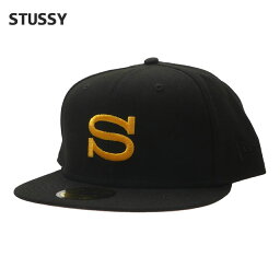 ステューシー 正規品・本物保証 新品 ステューシー STUSSY Basic S New Era Cap 59FIFTY ニューエラ フィテッド キャップ BLACK ブラック 黒 メンズ ヘッドウェア