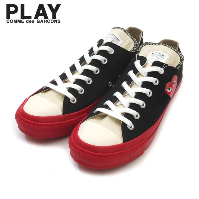 楽天CliffEdgeR正規品・本物保証 新品 プレイ コムデギャルソン PLAY COMME des GARCONS x コンバース CONVERSE ALL STAR OX PCDG オールスター スニーカー BLACK ブラック 黒 メンズ レディース フットウェア