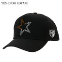 正規品 本物保証 新品 ヨシノリコタケ YOSHINORI KOTAKE x バーニーズ ニューヨーク BARNEYS NEWYORK BLACK LINE 2TONE STAR LOGO RHINESTONE MESH CAP キャップ BLACK ブラック 黒 メンズ ヘッドウェア