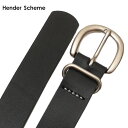 正規品・本物保証 新品 エンダースキーマ Hender Scheme Tanning Belt タンニング レザー ベルト BLACK ブラック 黒 メンズ レディース グッズ