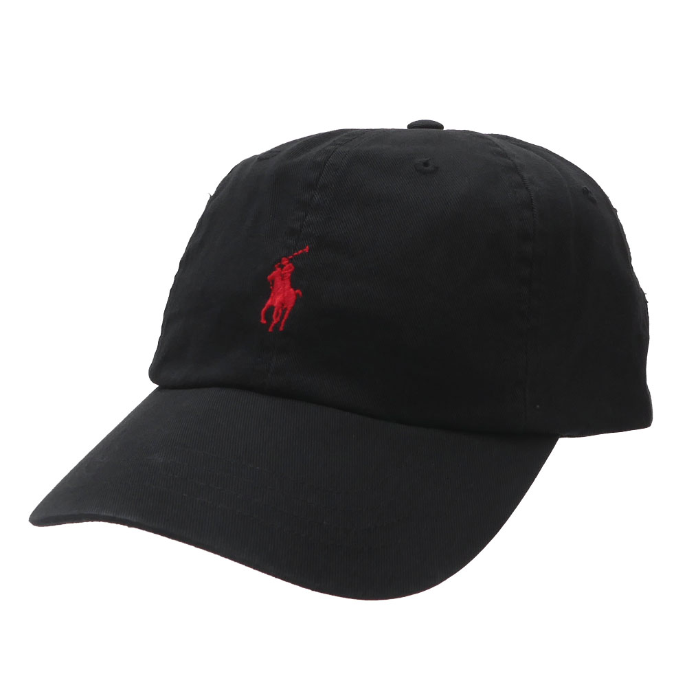 楽天CliffEdgeR正規品・本物保証 新品 ポロ ラルフローレン POLO RALPH LAUREN Classic Baseball Cap 6パネル キャップ Black Red ブラック レッド メンズ レディース 新作 ヘッドウェア 265001604011