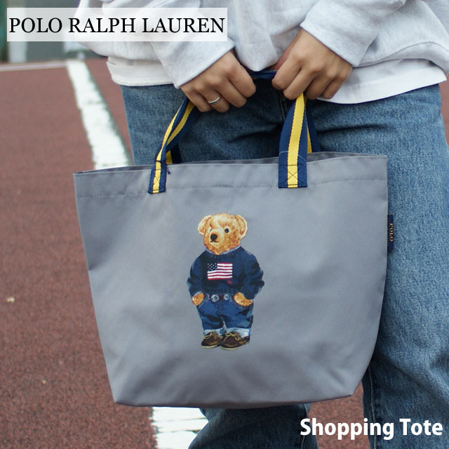 正規品・本物保証 新品 ポロ ラルフローレン POLO RALPH LAUREN Shopping Tote トートバッグ GREY グレー メンズ レディース グッズのサムネイル