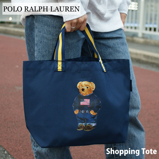 ʡʪݾ  ݥ ե POLO RALPH LAUREN Shopping Tote ȡȥХå NAVY ͥӡ  ǥ å