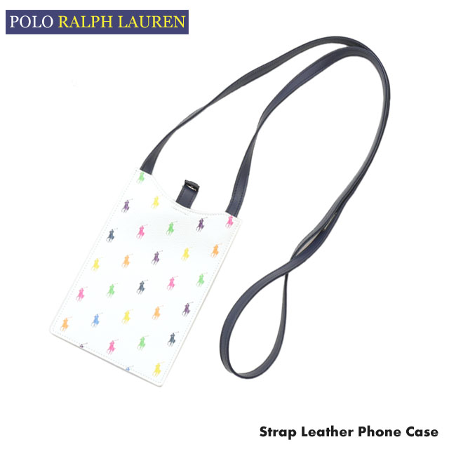 KiE{ۏ Vi | t[ POLO RALPH LAUREN Strap Leather Phone Case U[ X}zP[X WHITE MULTI zCg }` Y fB[X ObY