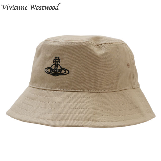 正規品・本物保証 新品 ヴィヴィアン・ウエストウッド Vivienne Westwood ロンドン バケットハット BEIGE ベージュ メンズ レディース 新作 ヘッドウェア