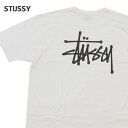 ステューシー ペアTシャツ 正規品・本物保証 新品 ステューシー STUSSY BASIC STUSSY TEE Tシャツ WHITE ホワイト 白 メンズ 新作 半袖Tシャツ