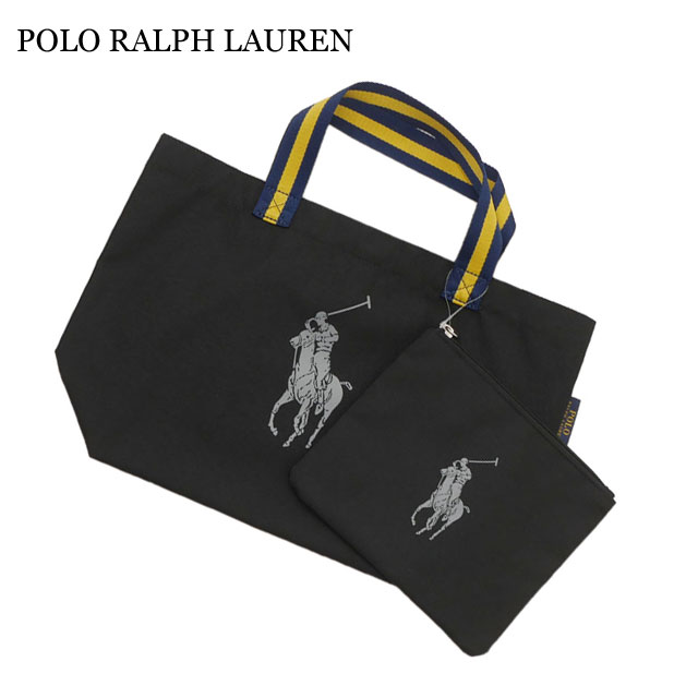 楽天CliffEdgeR正規品・本物保証 新品 ポロ ラルフローレン POLO RALPH LAUREN PONY Shopping Tote トートバッグ BLACK ブラック 黒 メンズ レディース グッズ