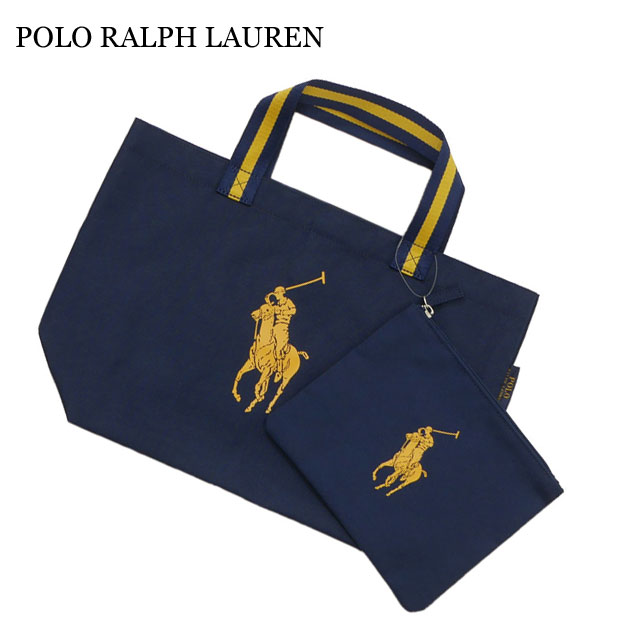 ラルフローレン 正規品・本物保証 新品 ポロ ラルフローレン POLO RALPH LAUREN PONY Shopping Tote トートバッグ NAVY ネイビー 紺 メンズ レディース グッズ