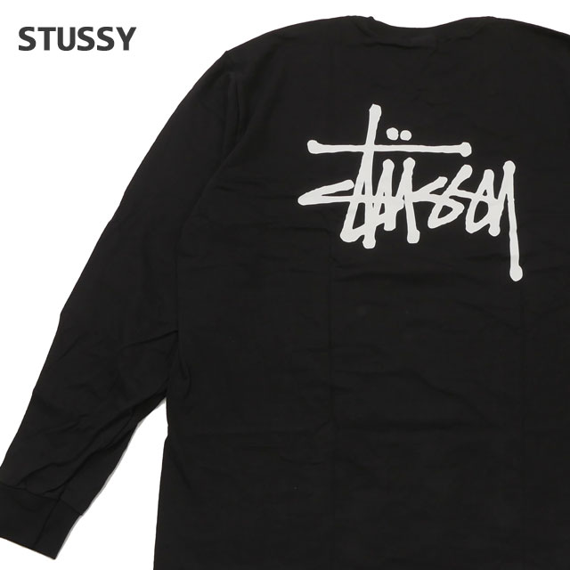 正規品 本物保証 新品 ステューシー STUSSY BASIC STUSSY LS TEE 長袖Tシャツ BLACK ブラック 黒 メンズ TOPS