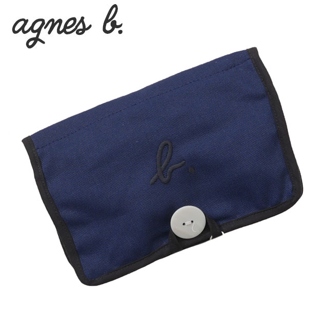 アニエスベー ポーチ 正規品・本物保証 新品 アニエスベー agnes b. CLUTCH コスメポーチ NAVY ネイビー 紺 レディース AF32 グッズ