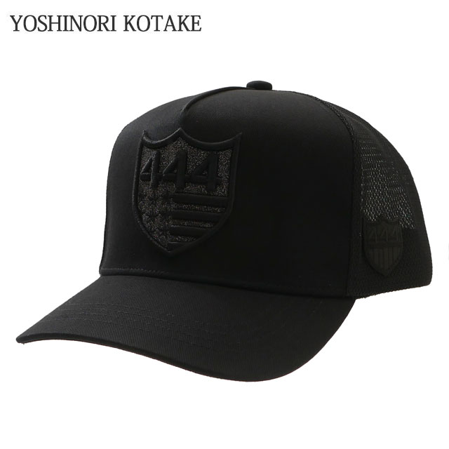 正規品 本物保証 新品 ヨシノリコタケ YOSHINORI KOTAKE x バーニーズ ニューヨーク BARNEYS NEWYORK BLACK LINE 444LOGO LAME MESH CAP キャップ BLACK ブラック 黒 メンズ 新作 エンブレム ゴルフキャップ スポーツ ヘッドウェア