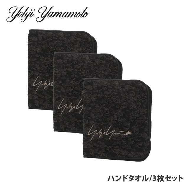 KiE{ۏ Vi EW}g ] Yohji Yamamoto MAISON  Hand Towel (Set of 3 Pieces) nh^I nJ` 3Zbg ^I BLACK ubN  Y fB[X ObY