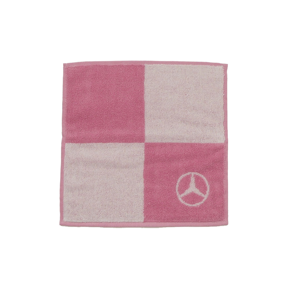 正規品・本物保証 新品 メルセデス・ベンツ Mercedes-Benz ミニタオル ブロック ハンドタオル ハンカチ PINK ピンク メンズ レディース B91800333 グッズ