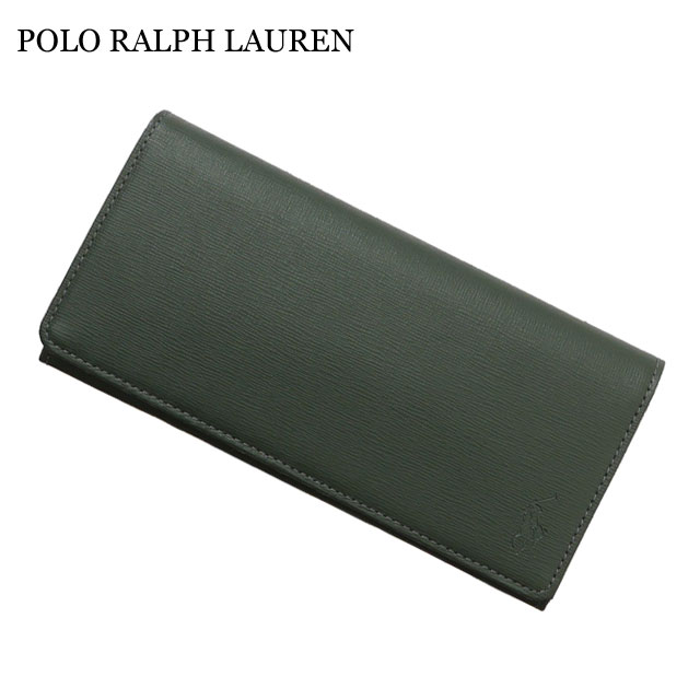 ʡʪݾ  ݥ ե POLO RALPH LAUREN P-1011ORIN LEATHER LONG WALLET 쥶  å Ĺ Ĺ ޤ GREEN ꡼  ǥ å