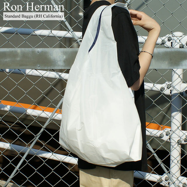 正規品・本物保証 新品 ロンハーマン Ron Herman x バグゥ BAGGU Standard Baggu トートバッグ エコバッグ WHITE ホワイト 新作 ビーチスタイル サーフ アメカジ カフェ プレゼント グッズ