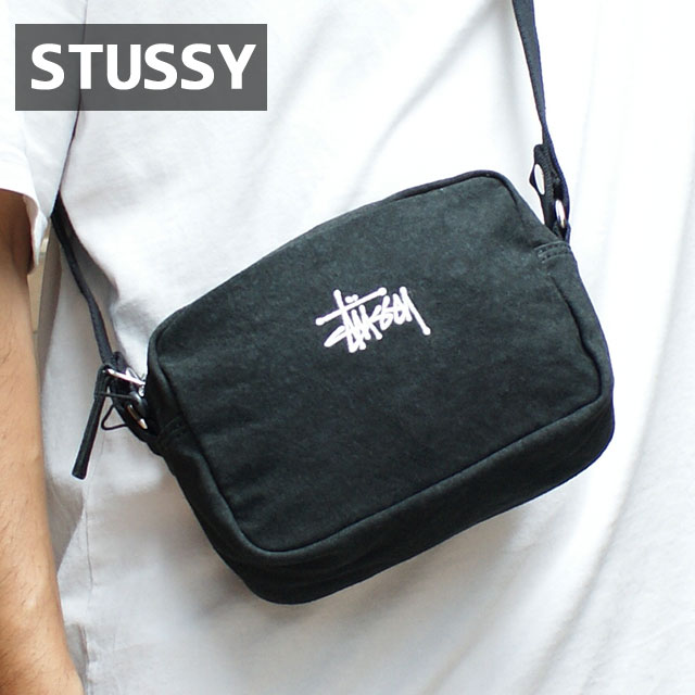 正規品・本物保証 新品 ステューシー STUSSY CANVAS SIDE POUCH ショルダーバッグ サイドポーチ BLACK ブラック 新作 グッズ