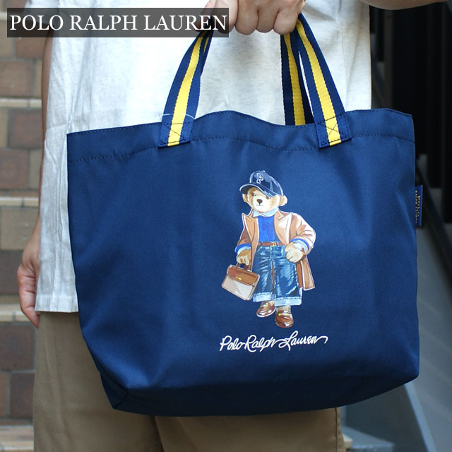 ラルフローレン 正規品・本物保証 新品 ポロ ラルフローレン POLO RALPH LAUREN Shopping Tote トートバッグ NAVY ネイビー メンズ レディース グッズ