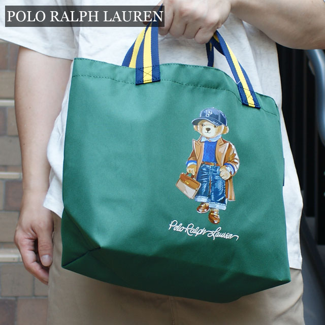 正規品・本物保証 新品 ポロ ラルフローレン POLO RALPH LAUREN Shopping Tote トートバッグ GREEN グリーン メンズ レディース グッズ