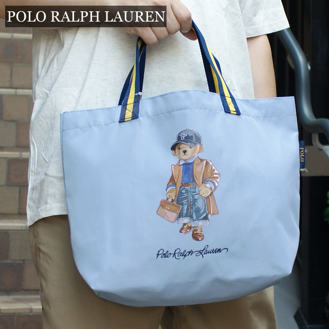 ラルフローレン 正規品・本物保証 新品 ポロ ラルフローレン POLO RALPH LAUREN Shopping Tote トートバッグ SAX サックス メンズ レディース グッズ