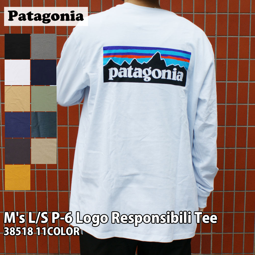 楽天CliffEdgeR正規品・本物保証 新品 パタゴニア Patagonia M's L/S P-6 Logo Responsibili Tee ロングスリーブ P-6ロゴ レスポンシビリ 長袖Tシャツ 38518 アウトドア キャンプ 山 海 サーフ TOPS